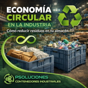 Contenedor Ropak de polietileno de alta densidad para carga pesada y logística industrial.