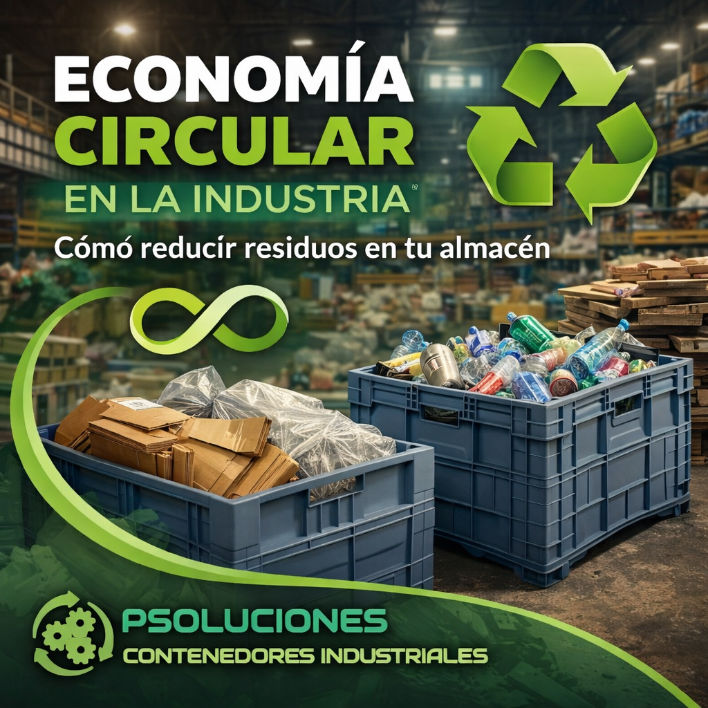 Contenedor Ropak de polietileno de alta densidad para carga pesada y logística industrial.