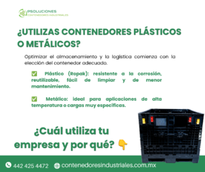 ¿Contenedores plásticos o metálicos? Descubre cuál es la mejor opción para la logística industrial
