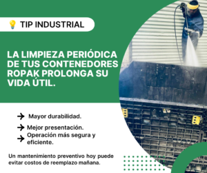 Descubre por qué la limpieza periódica de los contenedores Ropak prolonga su vida útil, mejora la seguridad y reduce costos operativos en la industria.