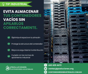Aprende por qué apilar correctamente los contenedores Ropak vacíos ayuda a ahorrar espacio, reducir daños y mejorar la seguridad en almacenes industriales.