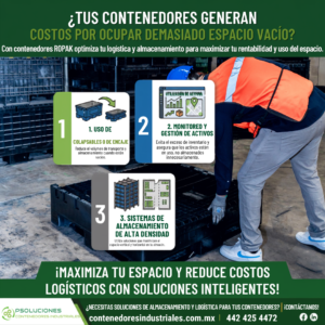 Optimiza el espacio de tu almacén y reduce costos logísticos con contenedores ROPAK colapsables. Conoce sus ventajas y aplicaciones industriales.
